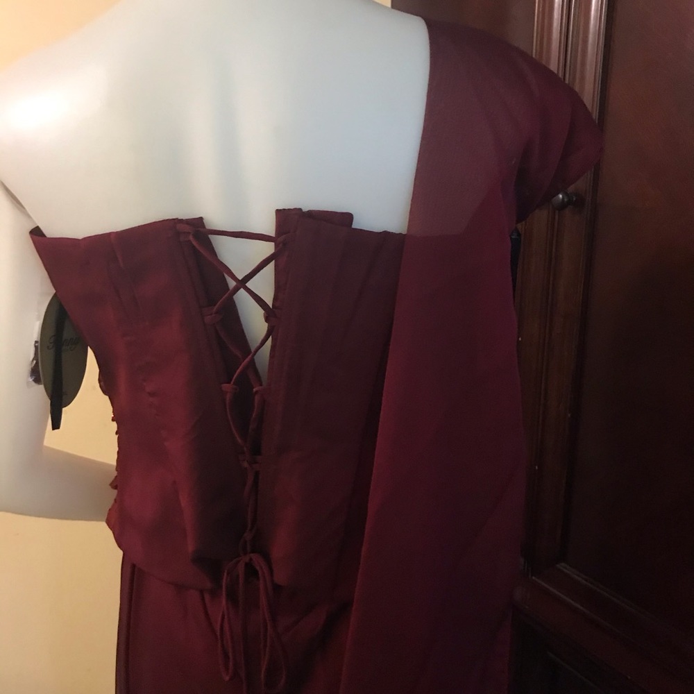 🆕 Fanny Fashion 3-Piece Burgundy Pantsuit-2XL - Picture 3 of 8